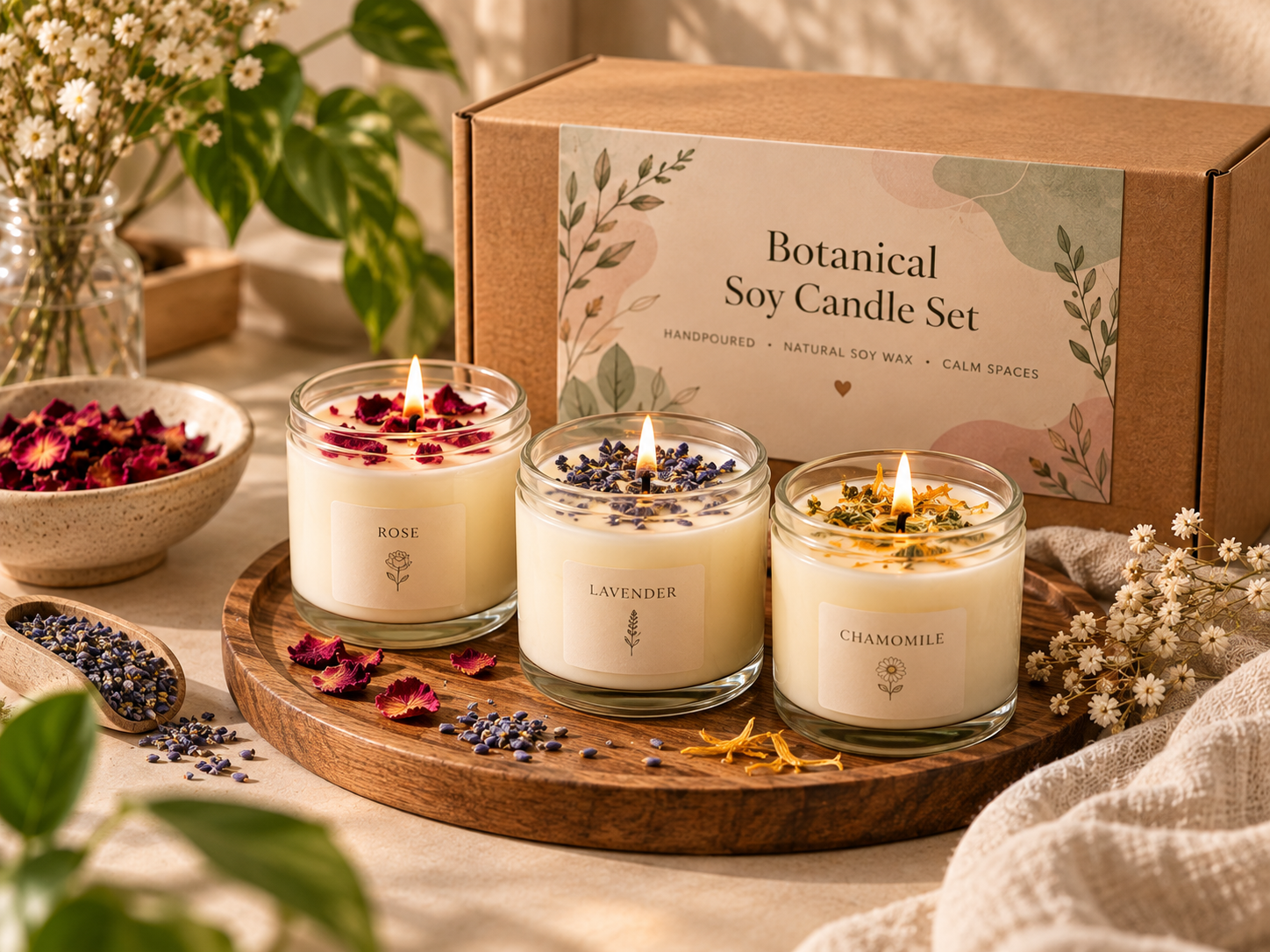 Botanical Soy Candle Set